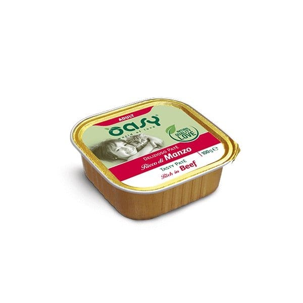 Oasy Delizioso Patè Manzo Umido Gatto 100 Gr Oasy Delizioso Patè Manzo Umido Gatto 100 Gr